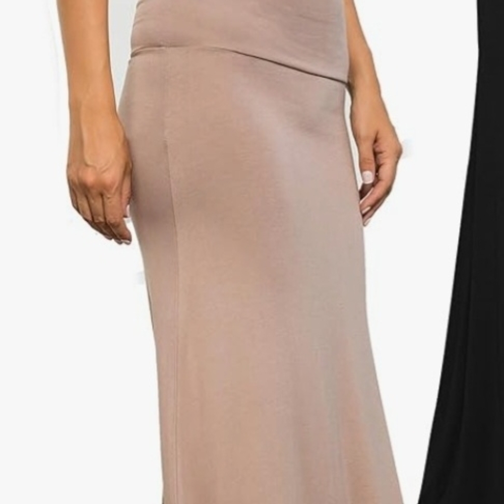 Flattering/Flowy Taupe Maxi Skirt — Everyday Comfort And Style